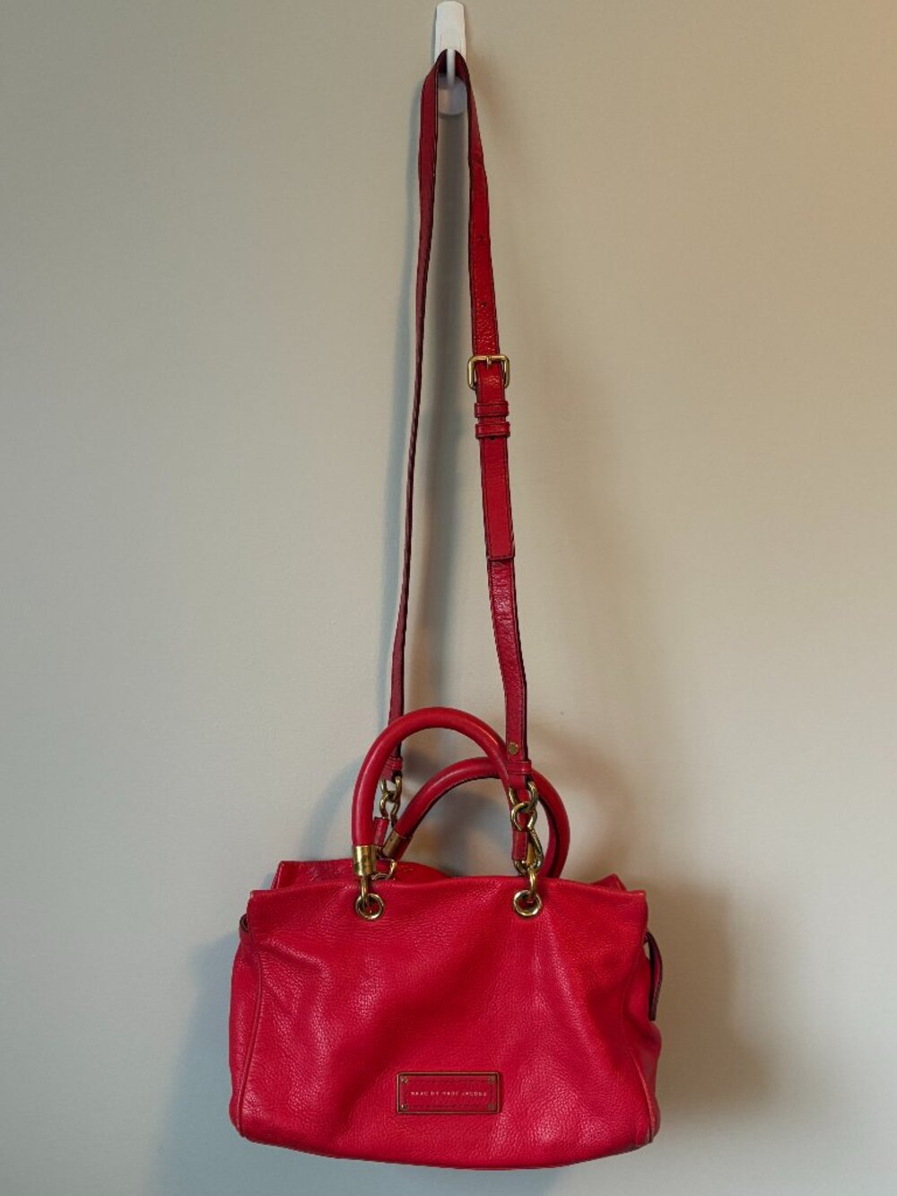 Marc by Marc Jacobs Too Hot to Handle Red Leather Crossbody Satchel